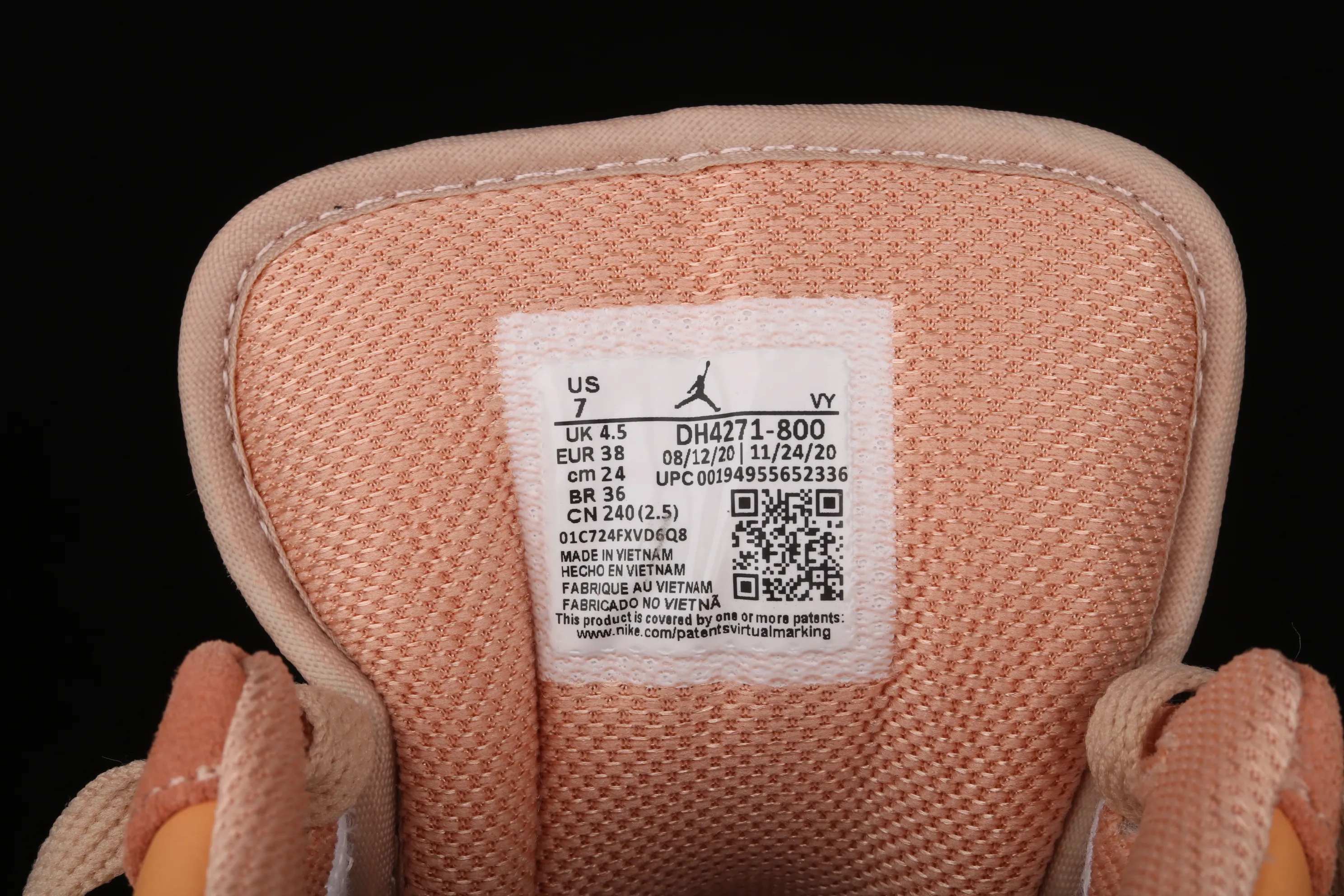 All categories Air Jordan Jordan series basketball shoes Air Jordan 1 Low Air Jordan 1 Low AJ1 Joe 1 orange and pink stitching low-top versatile casual sports sneakers DH4271-800
